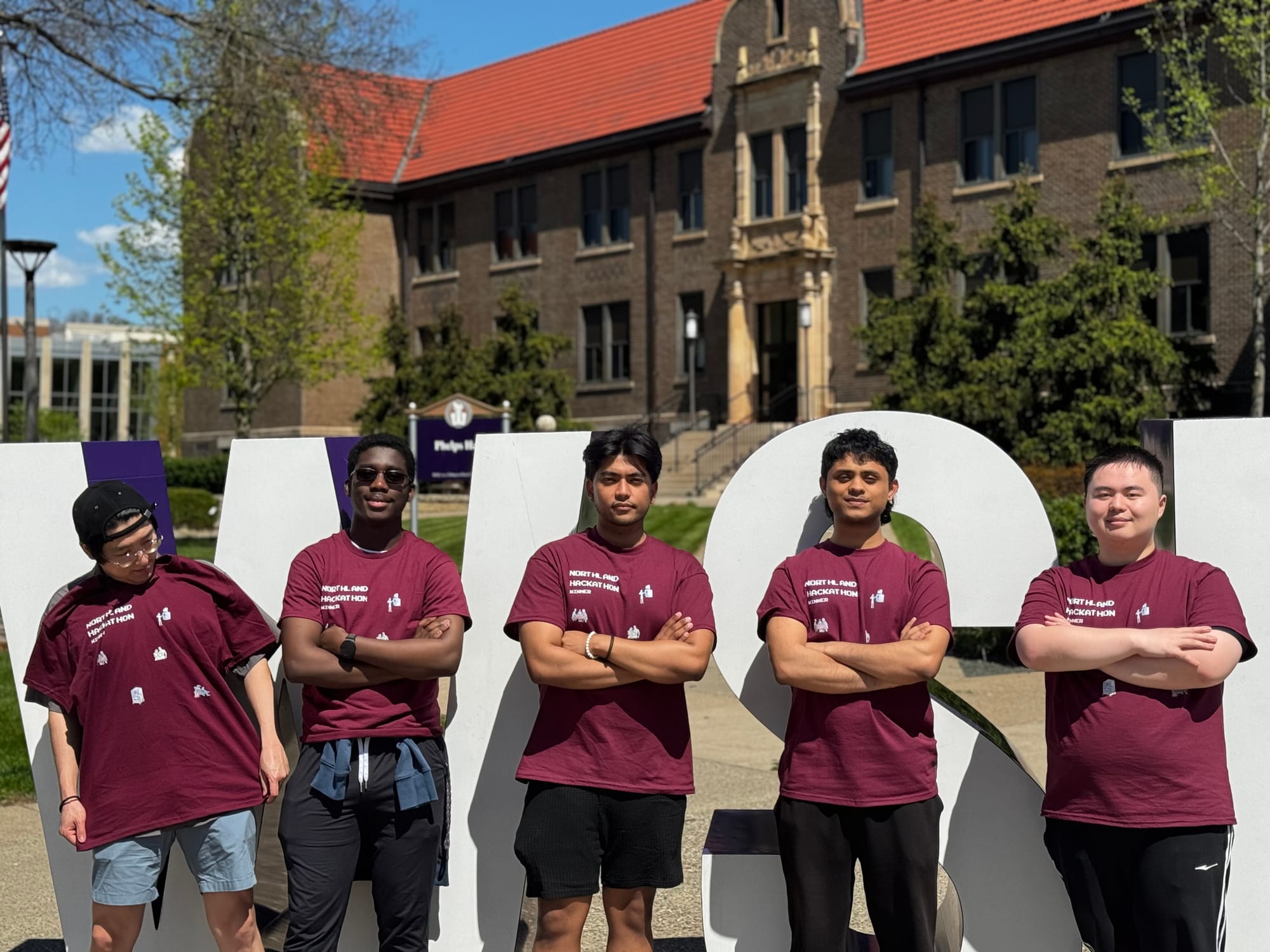 Students collaborating at Northland Hackathon 2025