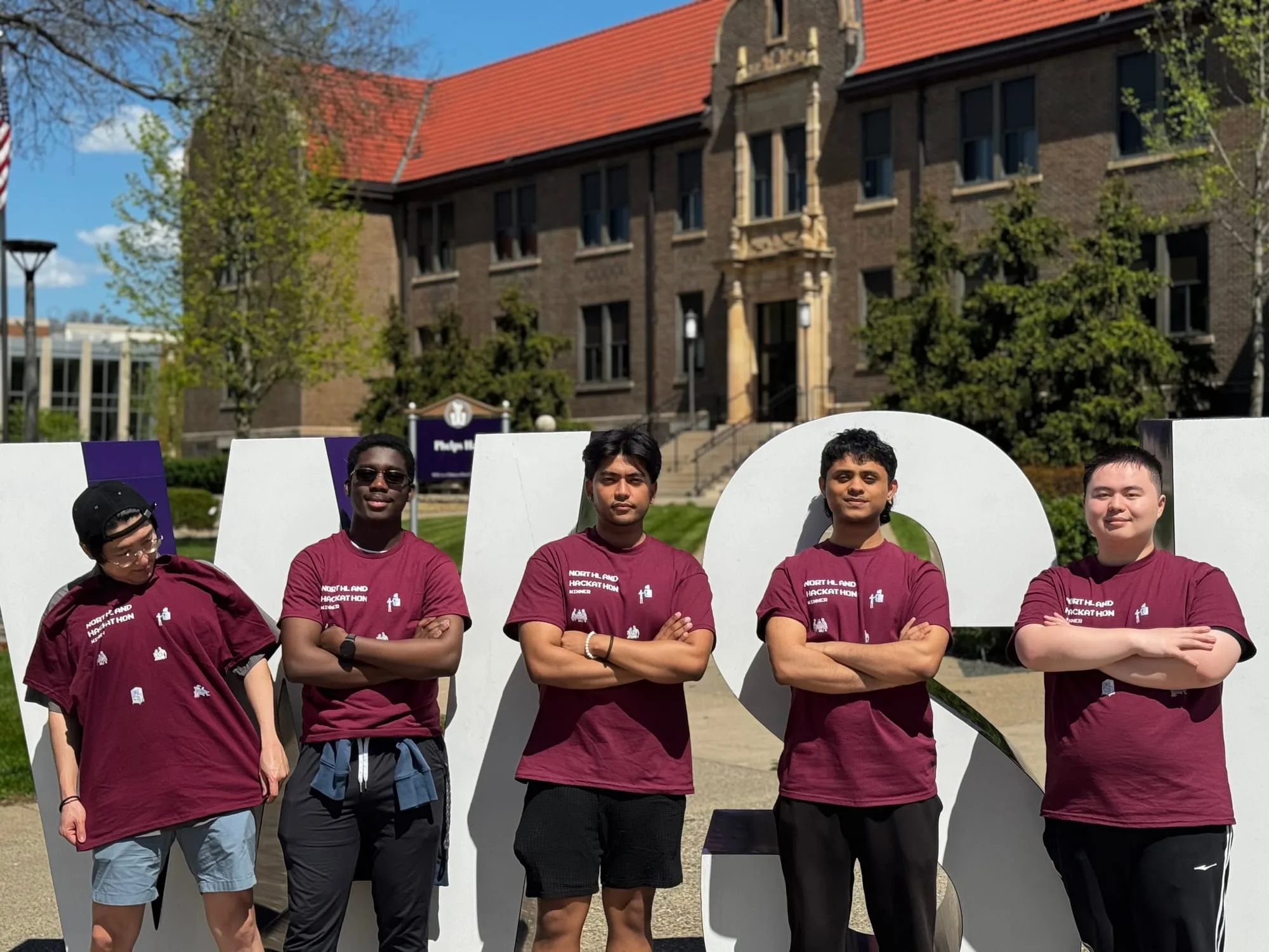Students collaborating at Northland Hackathon