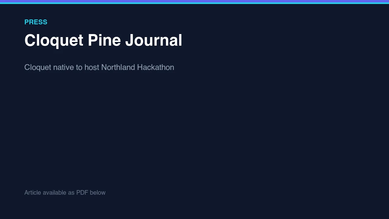 Cloquet Pine Journal article preview
