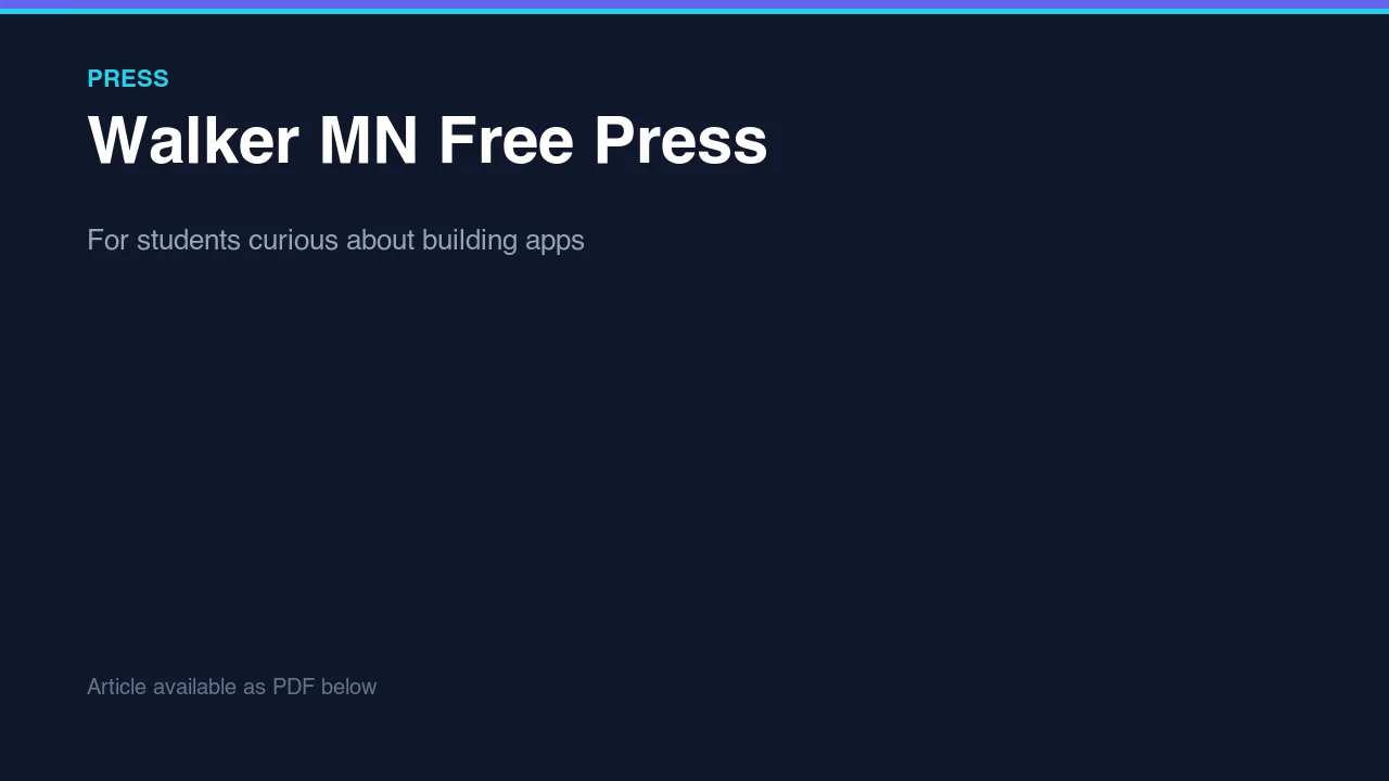 Walker MN Free Press article preview